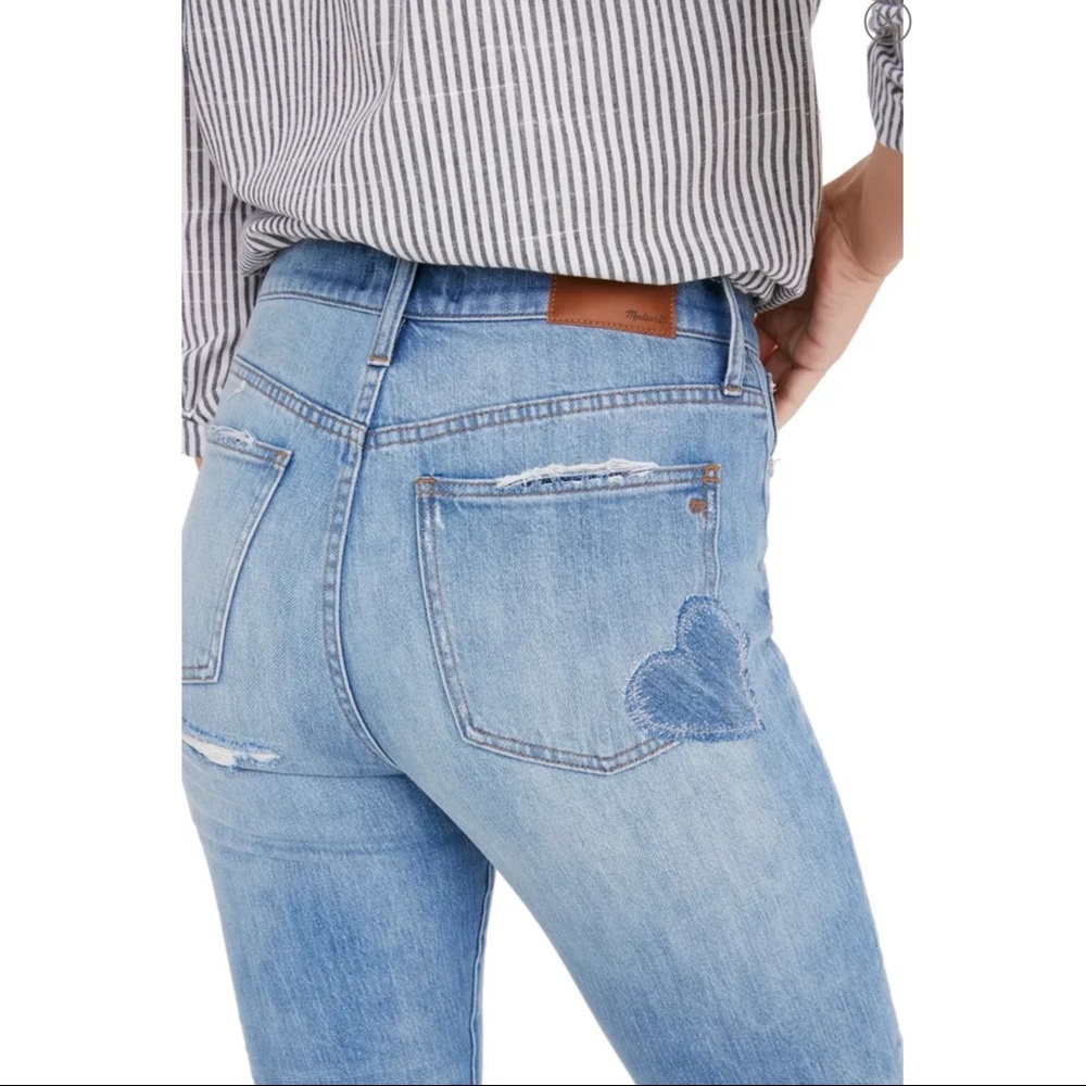 Madewell Perfect Vintage Heart Patch High Waist Jeans